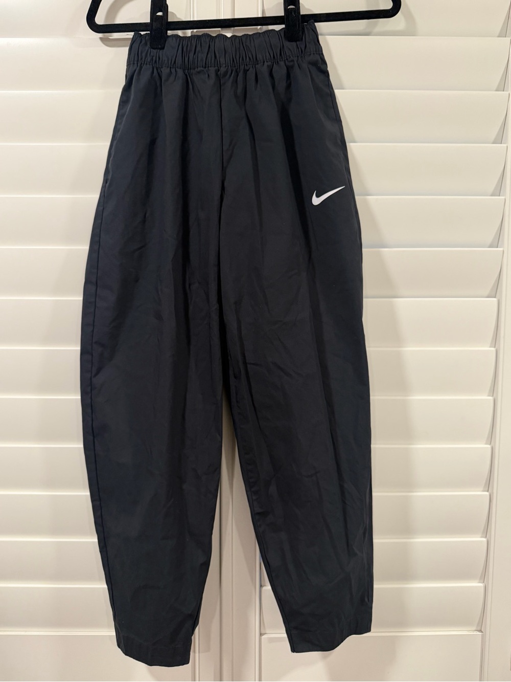 Nike Black Track Joggers with White Swoosh
